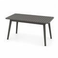 Table de jardin rectangulaire en aluminium anthracite 150 × 90 × 75 cm