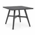 Table de jardin carrée en aluminium anthracite 90 × 90 × 74 cm